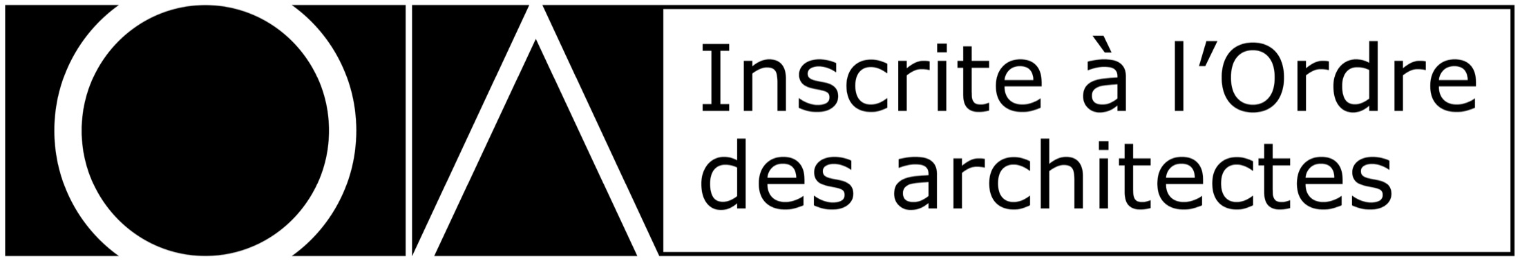 Inscrite à l'Ordre des architectes