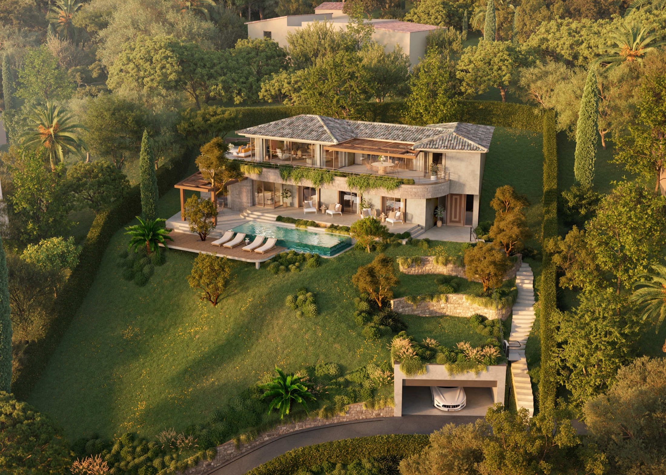 Vue paysagère de la Villa - Les Issambres