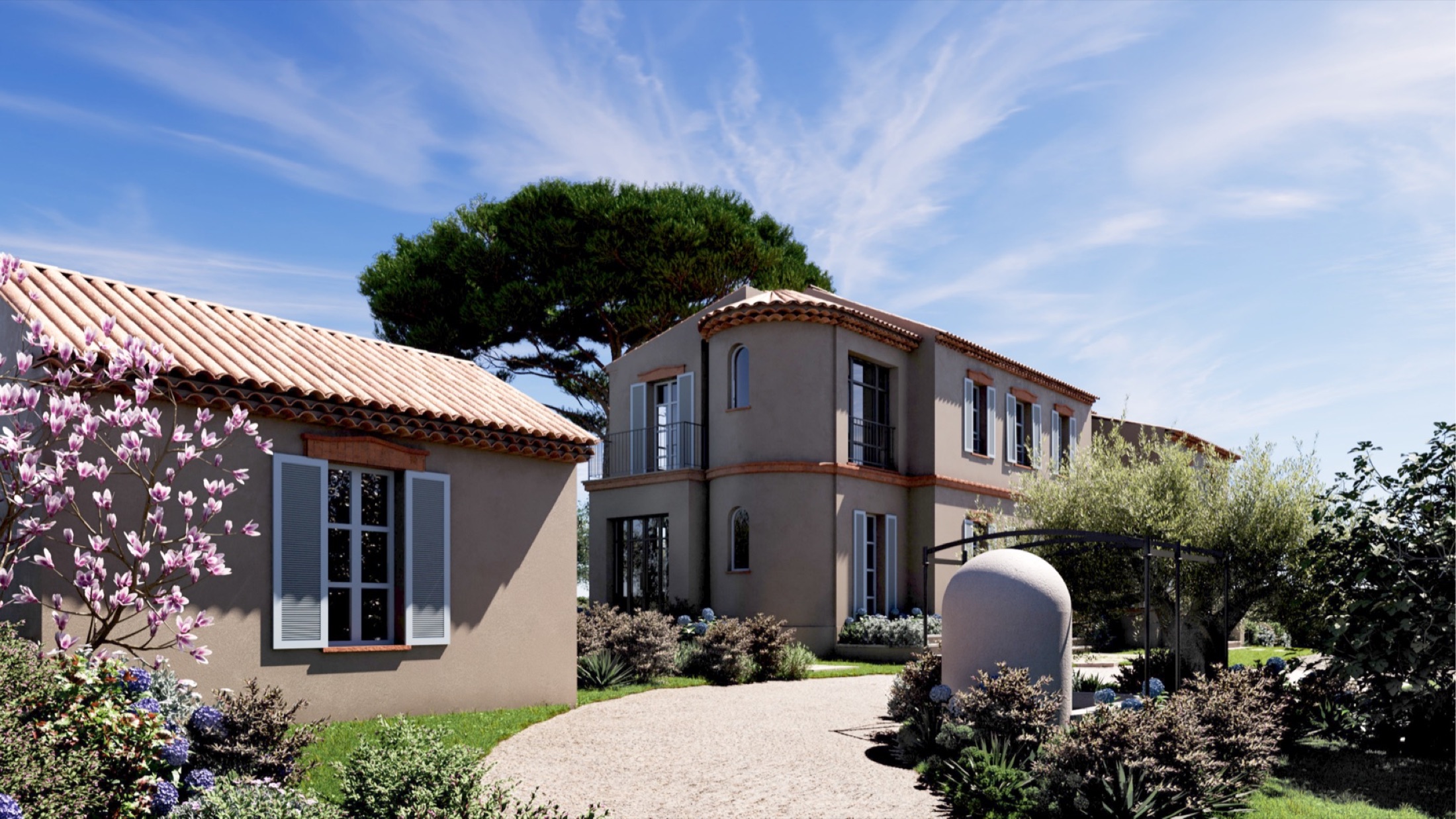 Vue de l'entrée de la Villa Marifée