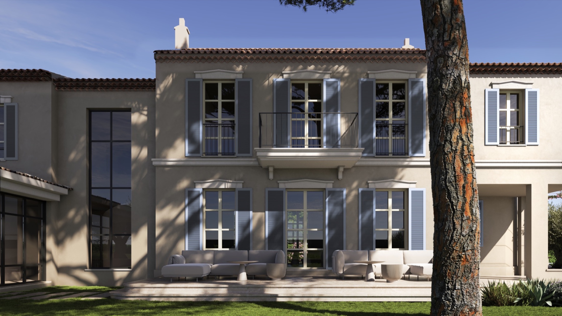 Façade de la Villa Marifée à Saint-Tropez